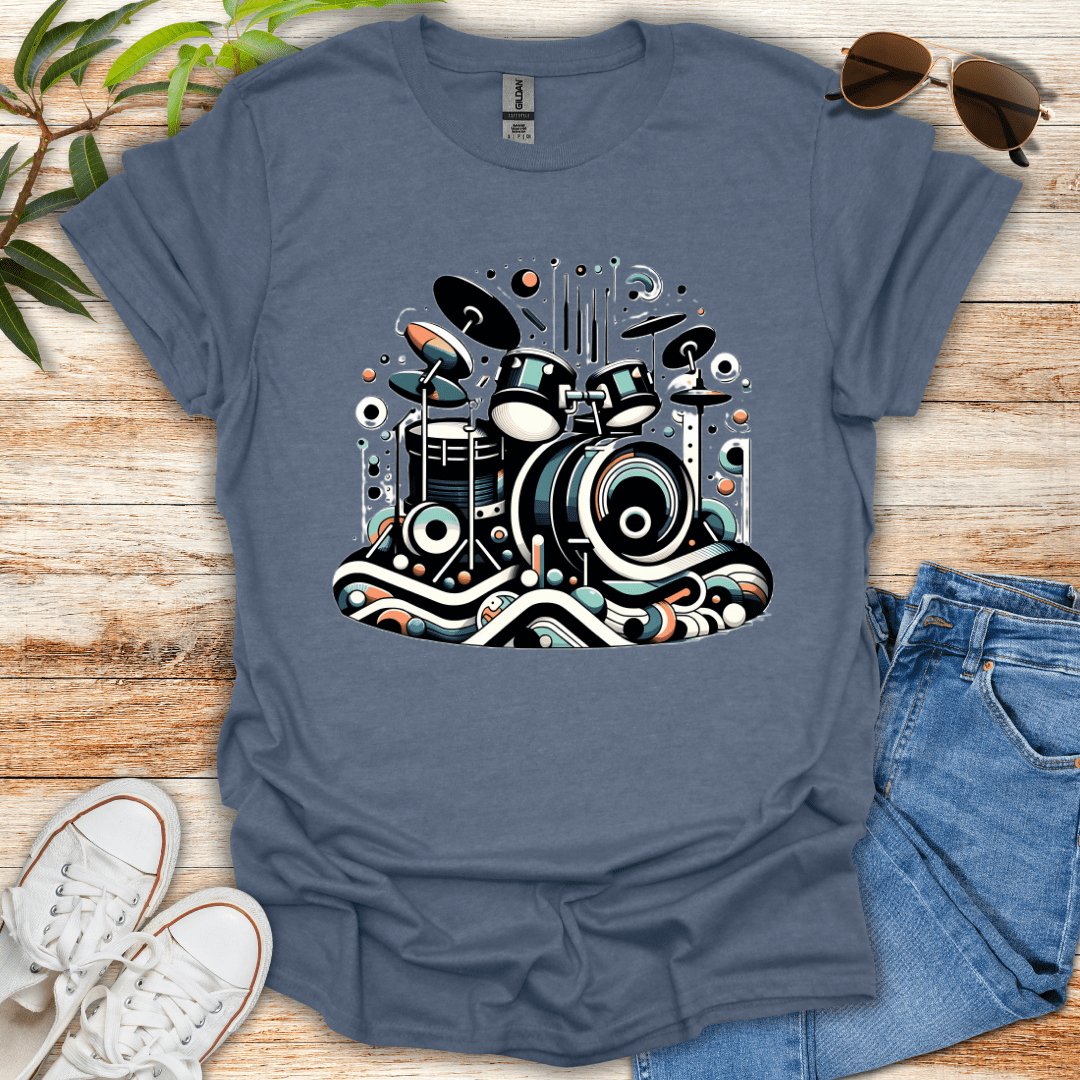 Abstract Drums tee