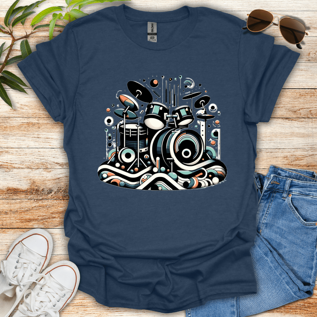 Abstract Drums tee