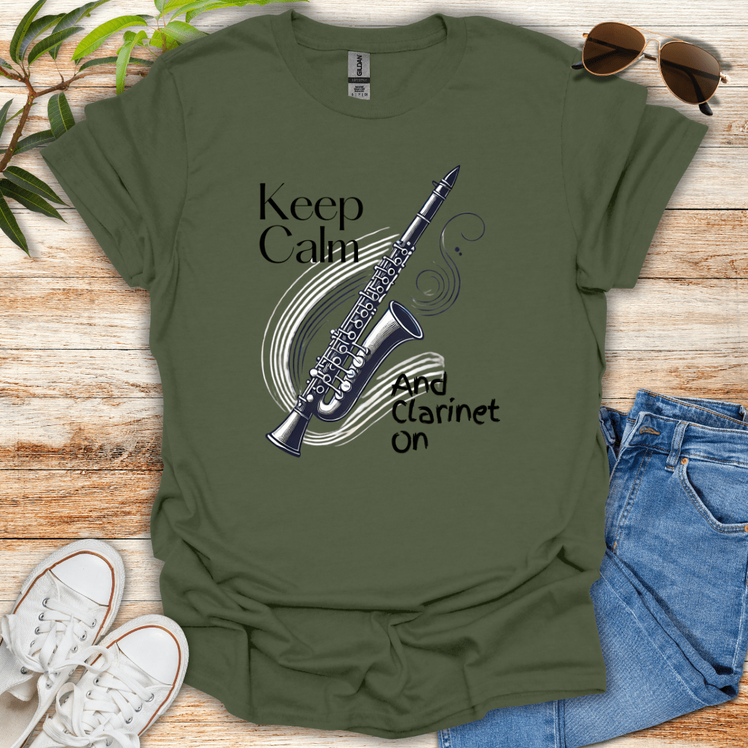 Keep Calm Clarinet Tee