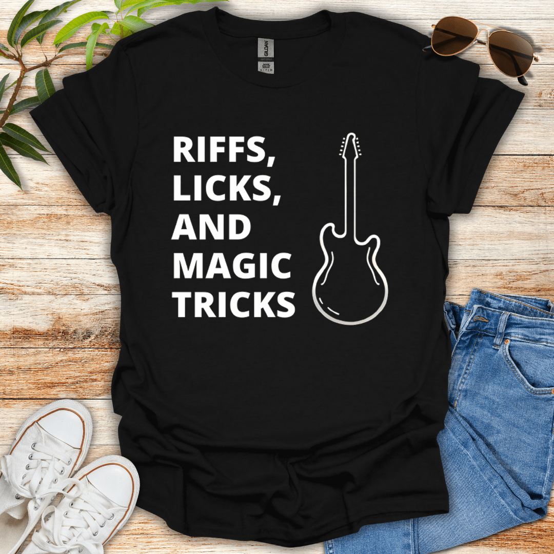 Riffs, Licks and Magic Tricks Tee