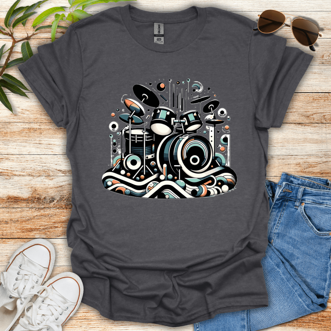 Abstract Drums tee