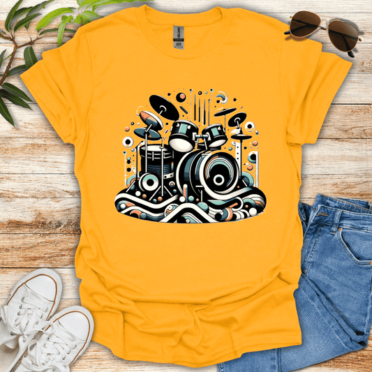 Abstract Drums tee