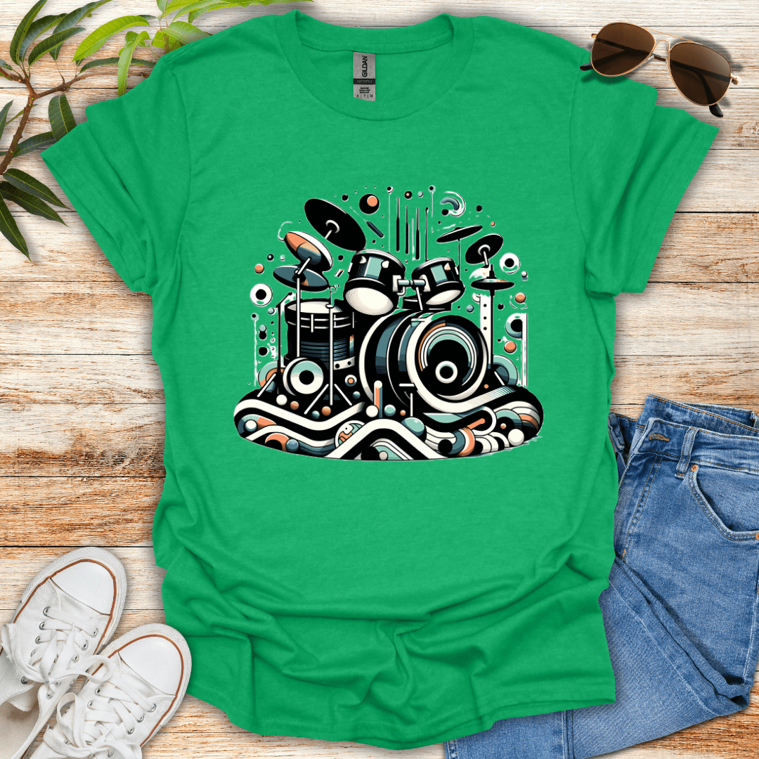 Abstract Drums tee