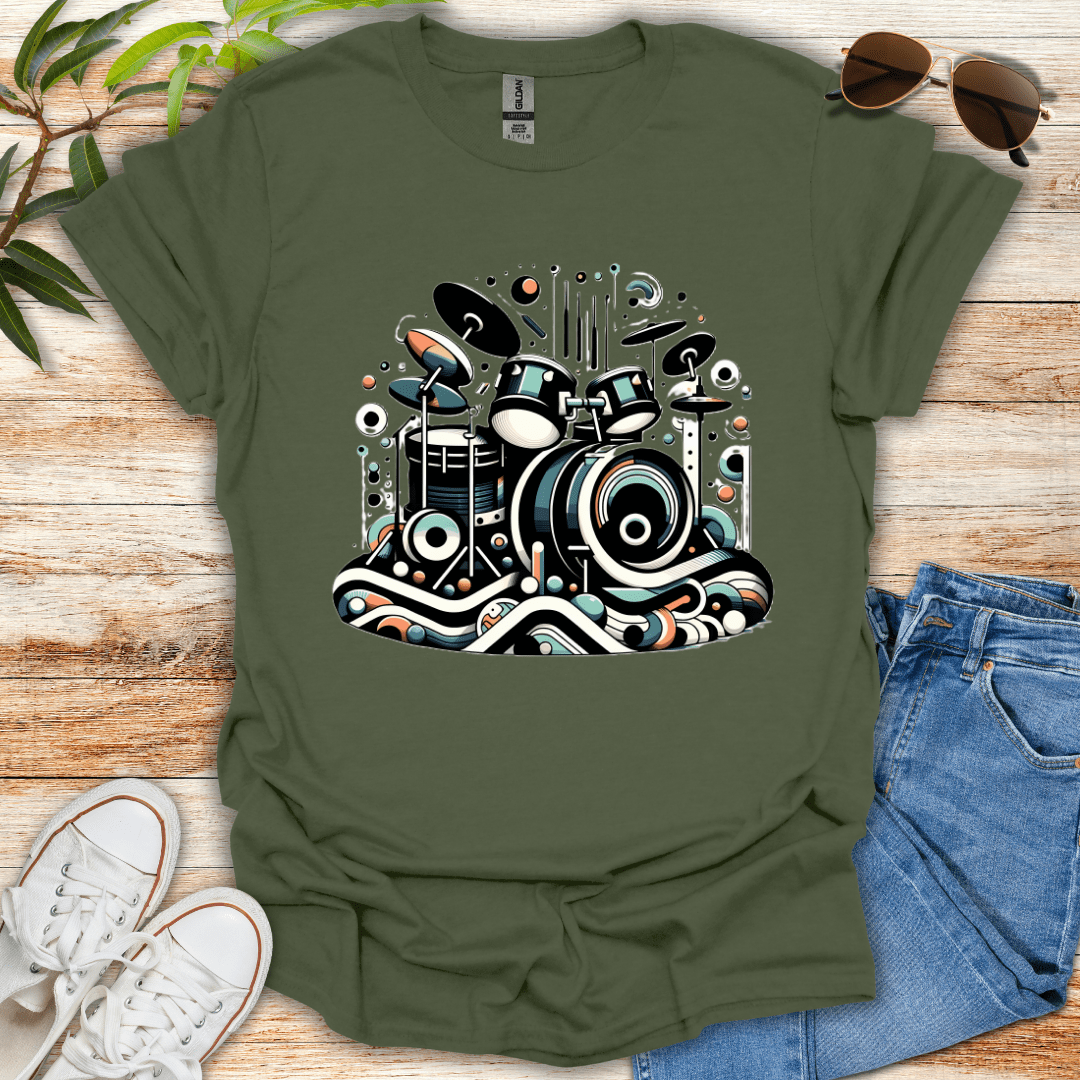 Abstract Drums tee