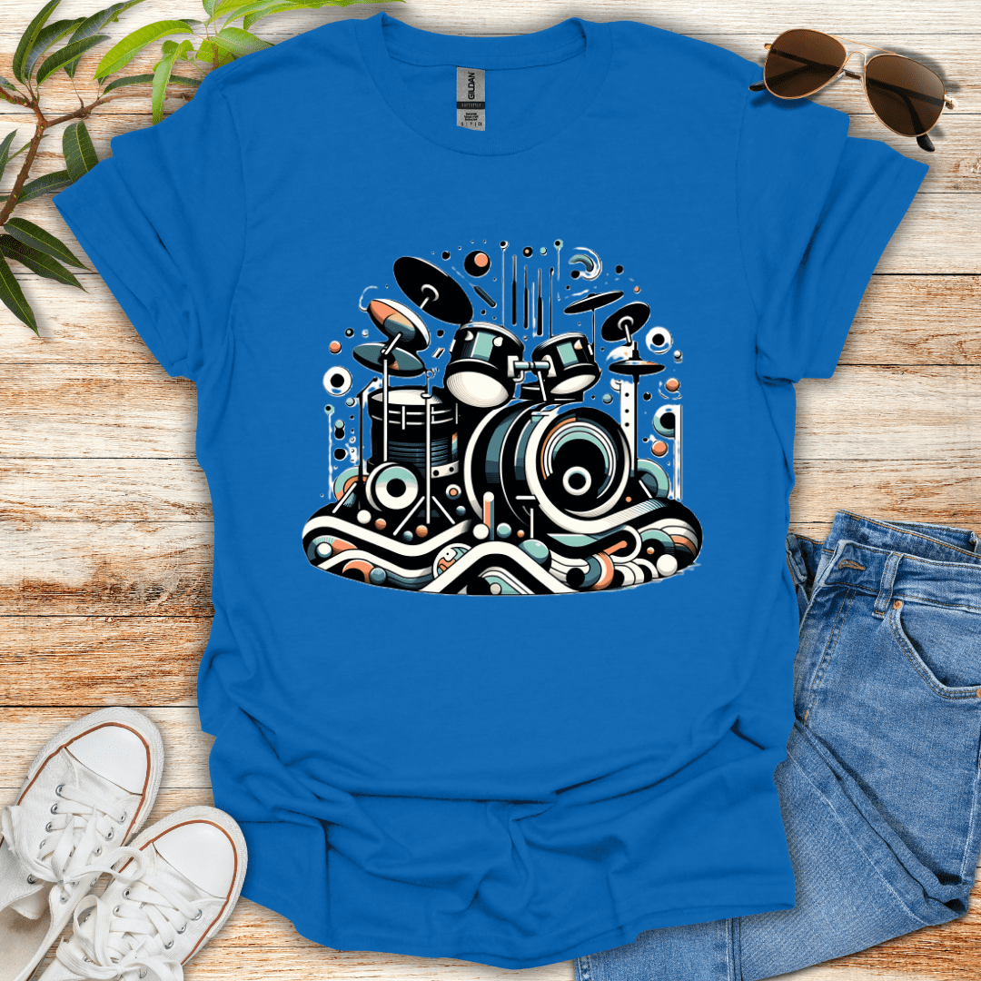 Abstract Drums tee