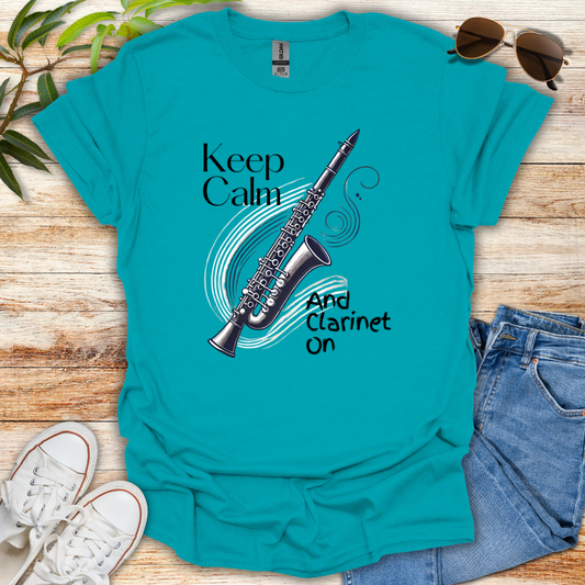 Keep Calm Clarinet Tee